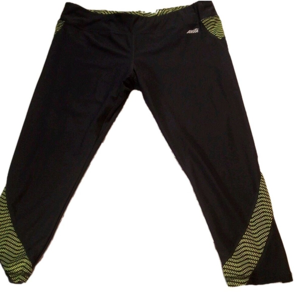 Women's Avia Gray/Green Capri Athletic Pants Measures‎ Extra Large No Tag